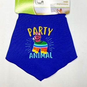 Playtime NWT "Party Animal" piñata dog bandana various sizes in blue.